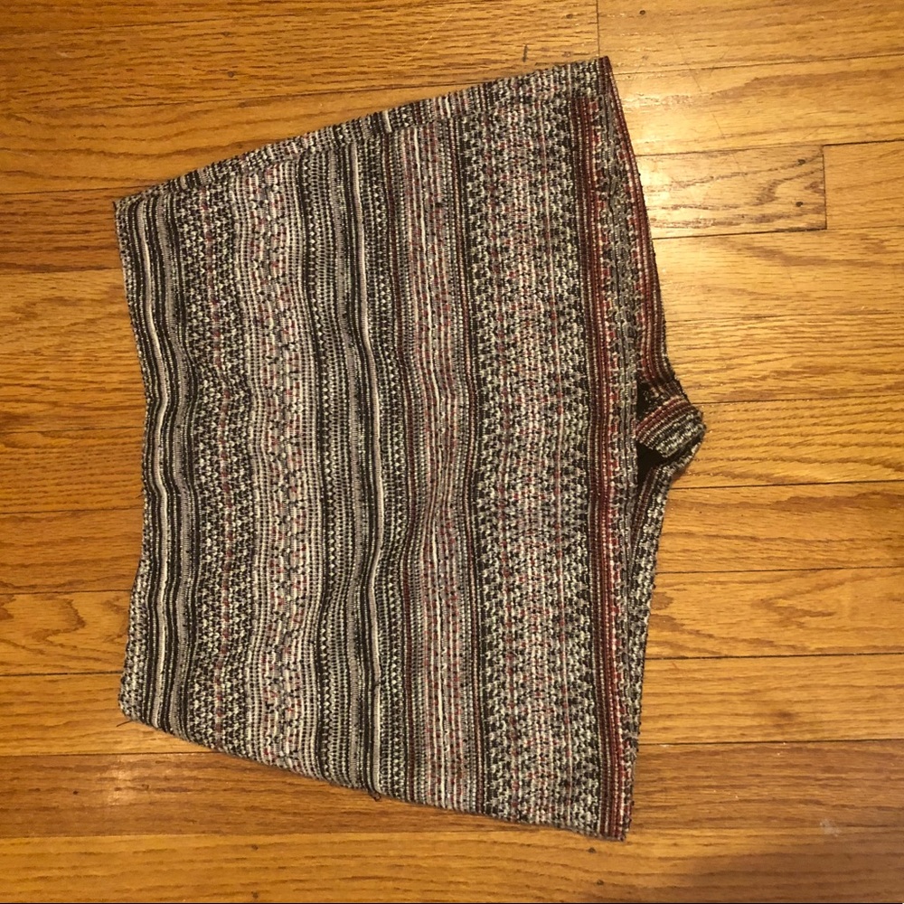 AQUA knitted patterned faux wrap skort - Picture 2 of 5
